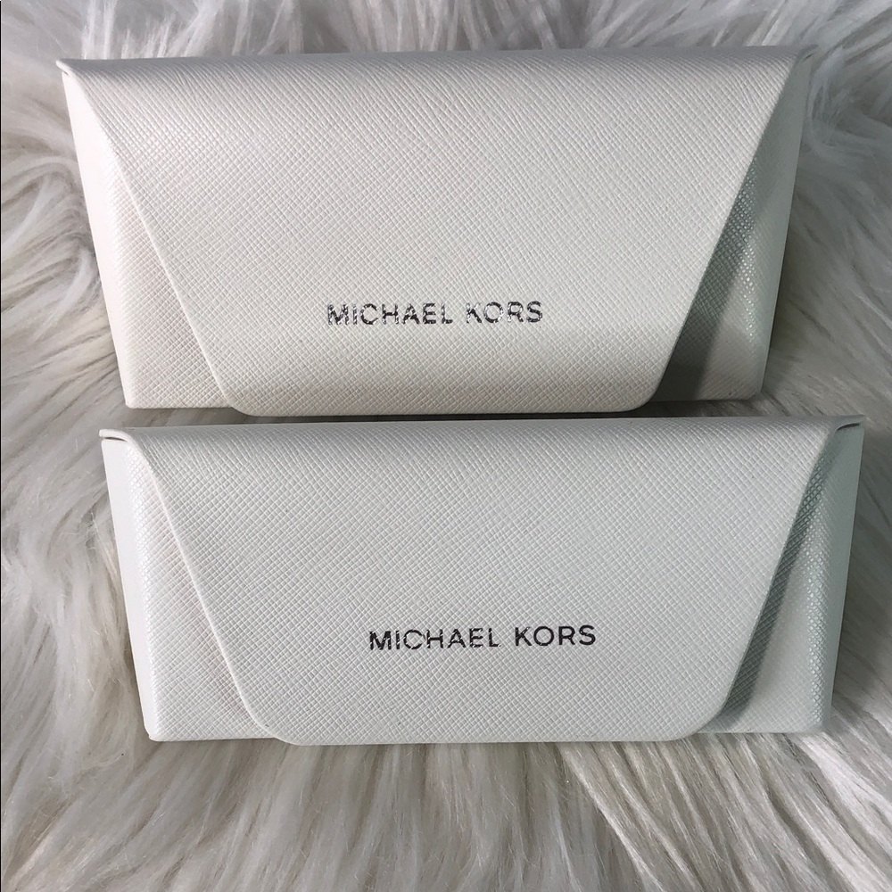 Michael Kors Sunglass & Eyeglass Cases. White